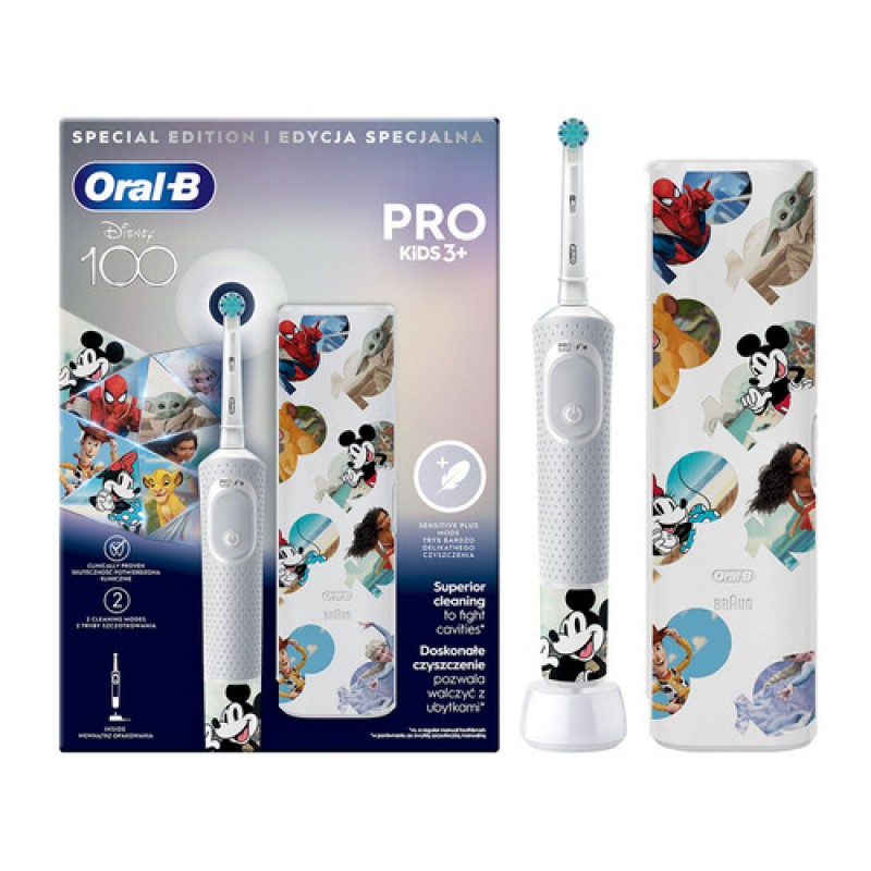 Oral-B Pro Kids Ηλεκτρική Οδοντόβουρτσα  Disney με Θήκη Ταξιδίου 3+ Ετών, 1τμχ