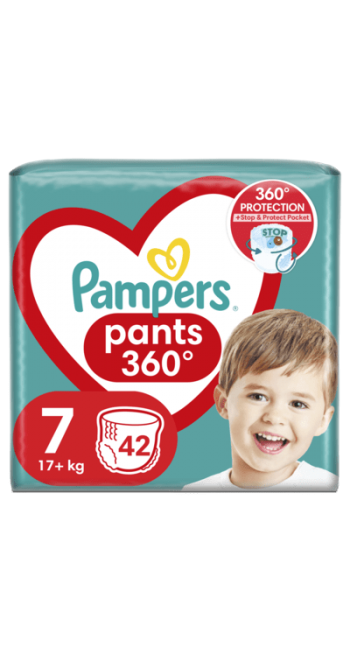 Pampers Pants Πάνα-βρακάκι Μέγεθος 7 (17kg+), 42τμχ