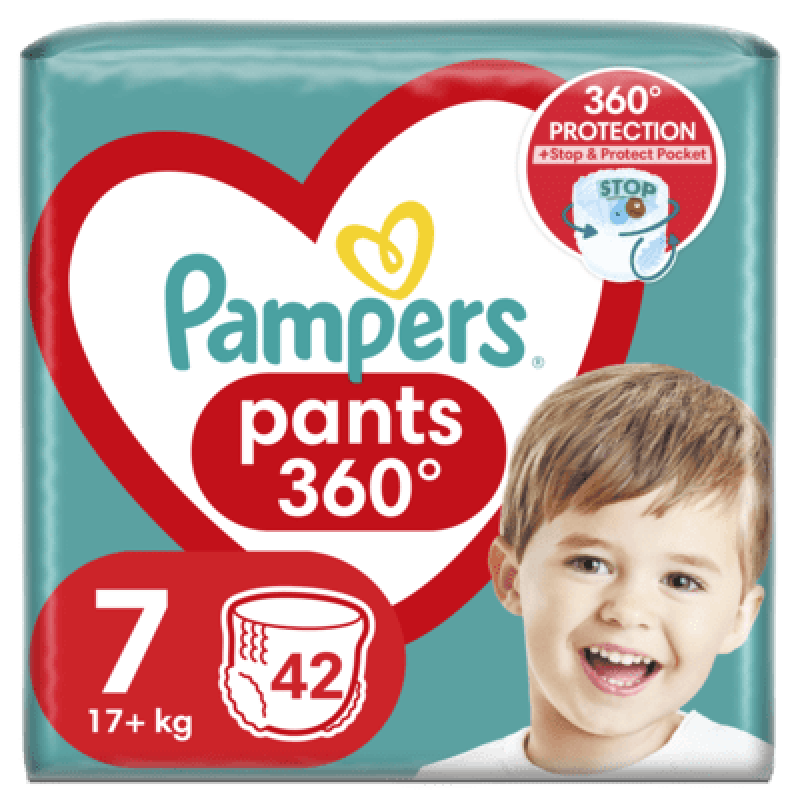 Pampers Pants Πάνα-βρακάκι Μέγεθος 7 (17kg+), 42τμχ